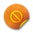 Orange sticker badges 055 Icon